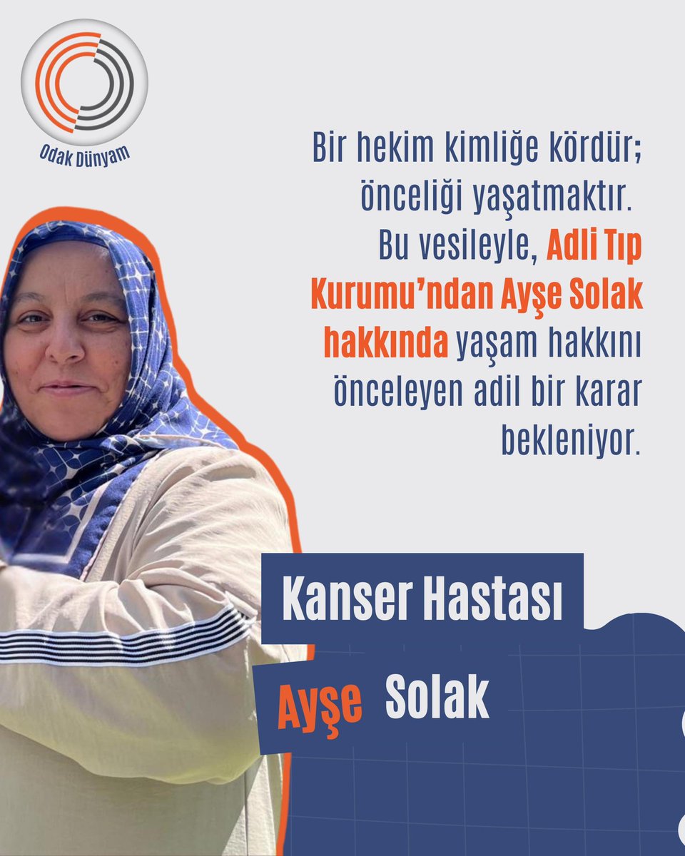 yasin781465's tweet photo. Sayılı günleri kalmış bir insanı nasıl hapise atıyorsunuz. Sizde vicdan kırıntısı bile yok mu Ayşe Solak'in ivedilikle serbest bırakılmasını ve şifasını bulmasını Allah'tan diliyorum
AyşeSolak KanserVeTutuklandı https://t.co/OJubfOGItC