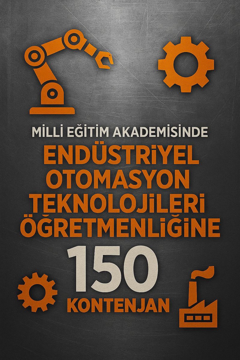 edaoksuz16's tweet photo. Türkiye’nin geleceği dijital dönüşüm ve akıllı üretimde.
Bu geleceğin merkezinde Endüstriyel Otomasyon Öğretmenleri var.

Milli Eğitim Akademisi’nde 150 kontenjan ayrılması stratejik bir ihtiyaçtır.

@Yusuf__Tekin
@meb_ttkb 
@M_E_Akademisi 

#EndüstriyelOtomasyon150Kontenjan https://t.co/yqDAYfwlF0