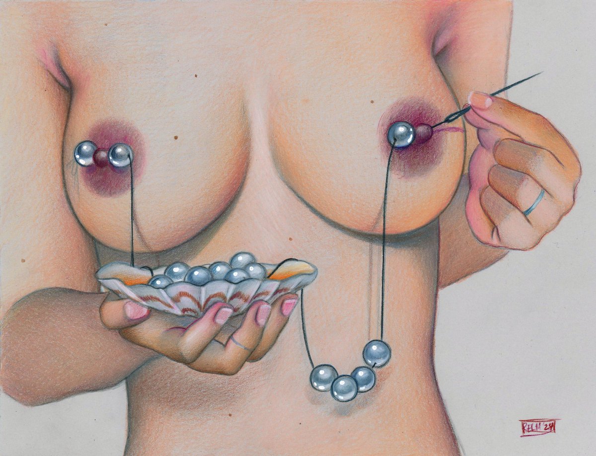 Mother of Pearl II - pencils on paper. Throwback