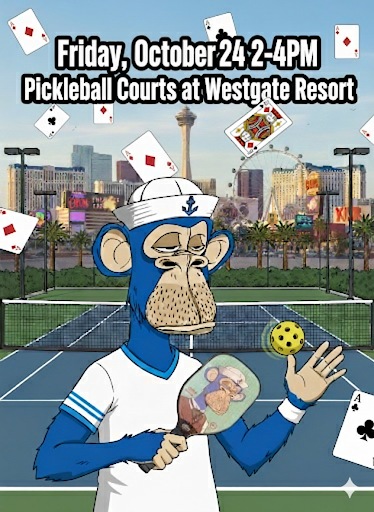 boredracketclub's tweet image. We&apos;re running it back at ApeFest! Come to the Bored Pickleball Classic on Friday, October 24th from 2PM-4PM at the Westgate Resort! Any skill levels are welcome for the pickleball fun with fellow Bored Apes! Tickets are free, sign up below!👇