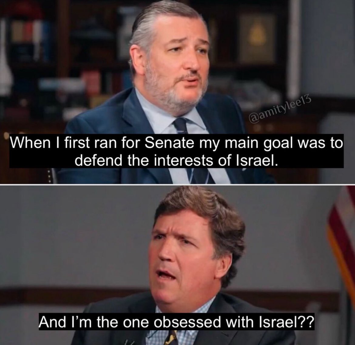 <a href="/tedcruz/">Ted Cruz</a> No one is more focused on Israel than you, Ted.