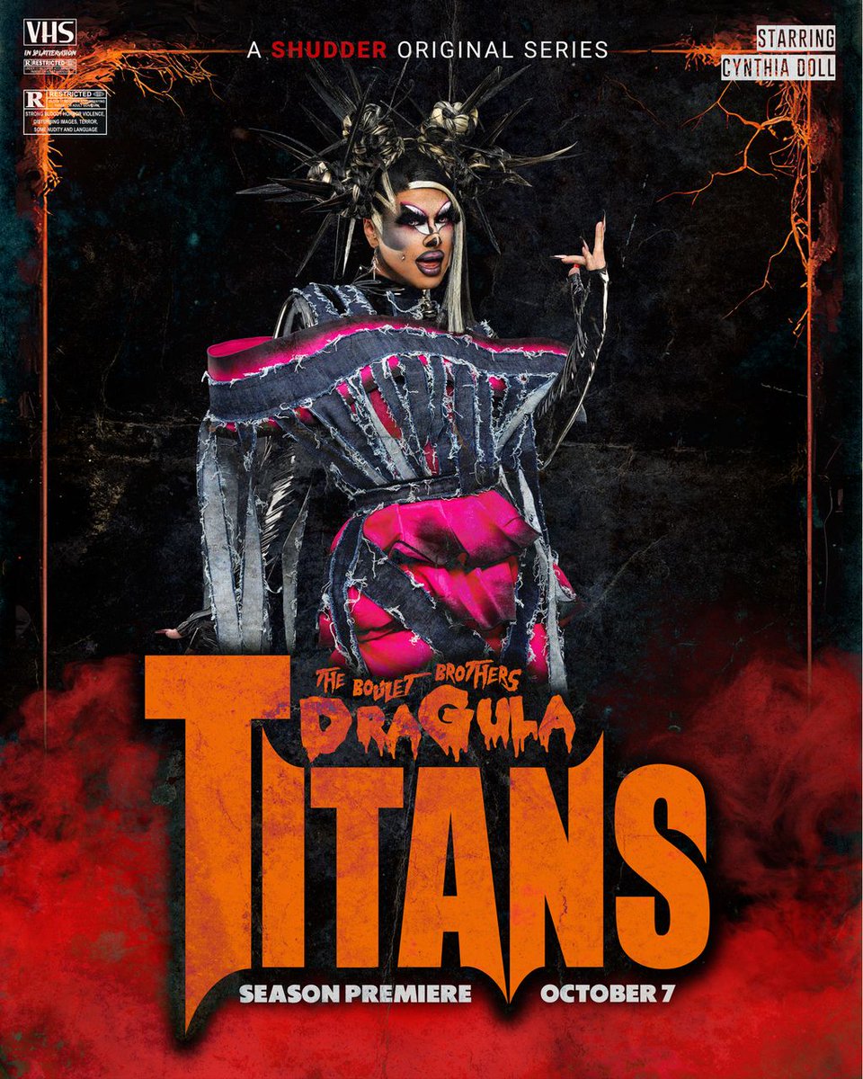 BBDragula's tweet photo. Welcome @cyndollx back to the Underworld! Join us for the super-sized premiere episode of The Boulet Brothers’ Dragula: Titans Season Two 10/7 only on Shudder and AMC+! https://t.co/XtSQjobxDl