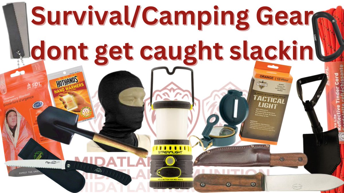 MidAtlMunition's tweet image. It’s not just about what’s in your holster—it’s what’s in your pack. Survival gear, camping gear, SHTF gear, or just need-to-disappear-into-the-woods gear…don’t roll naked. Stock up now at MidAtlanticMunition.com  #NoComfortInTheWoods #SurvivalAintPretty