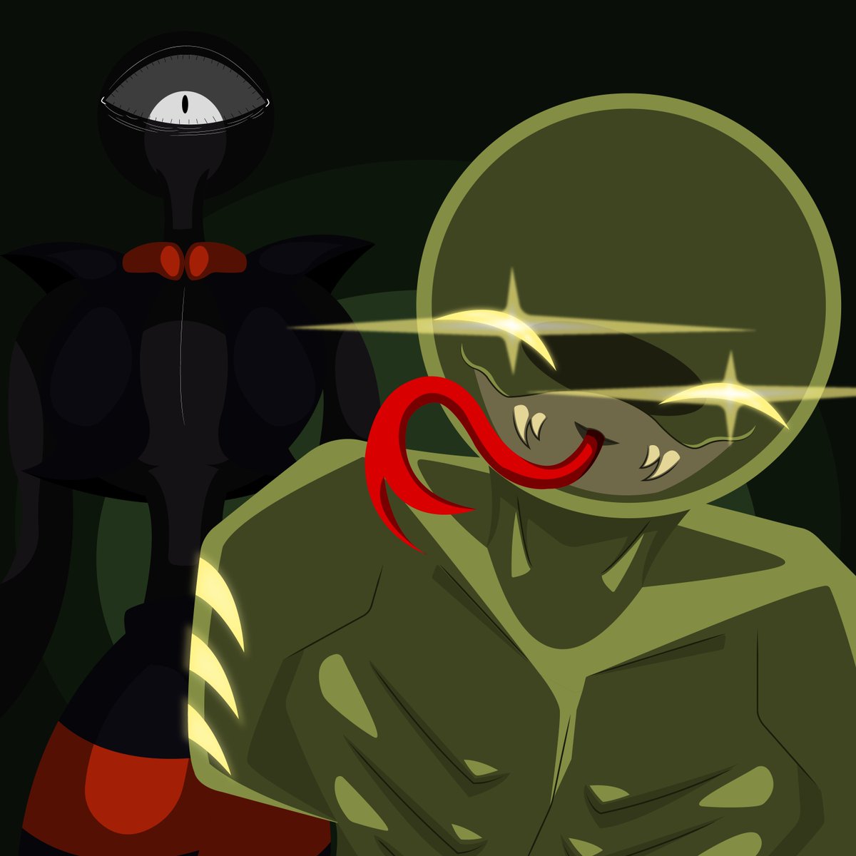 What did you do?⁓
Jed and Zann vectorized

#OC #DigitalArt #OCArt #Vector #VectorArt