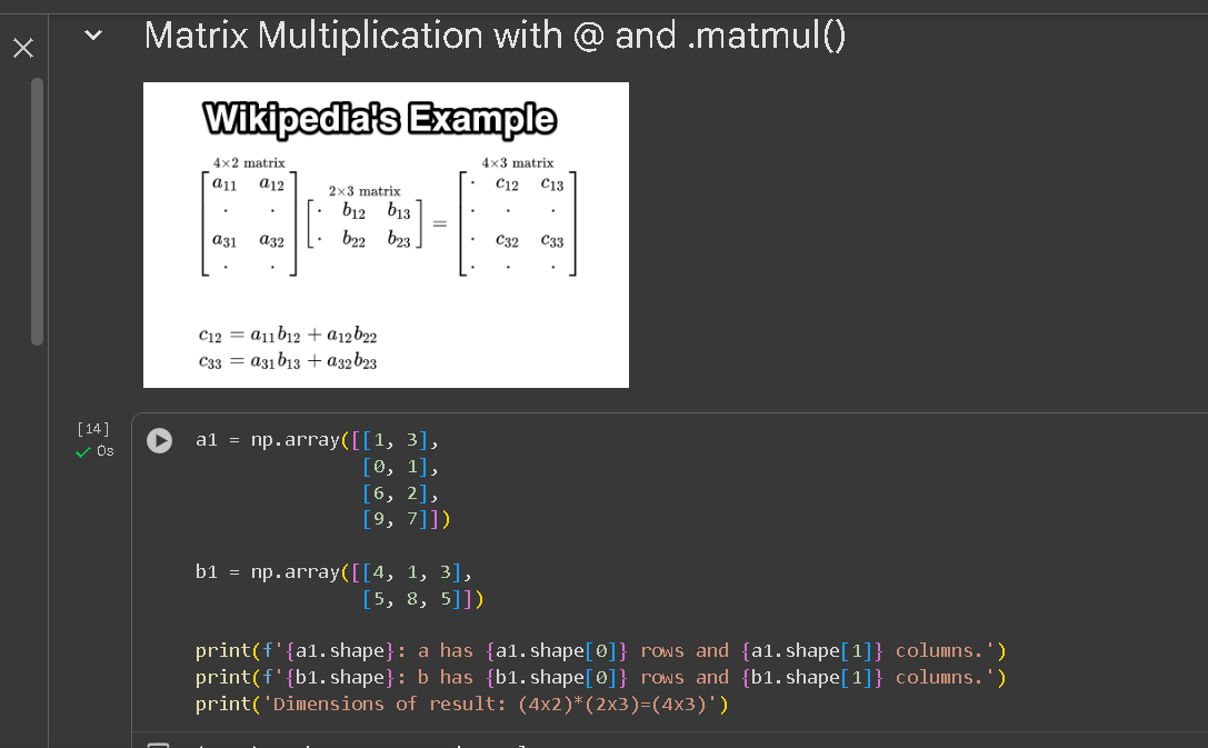 abhay_pundora's tweet photo. Day 77 of #100DaysOfCode 💻
1️⃣ Explored NumPy ndarrays &amp; how to create/manipulate them.
2️⃣ Practiced broadcasting, scalars &amp; matrix multiplication.
3️⃣ Learned to work with images as ndarrays for quick edits.
#Python #NumPy #DataScience #BuildInPublic https://t.co/76RxRww7dl