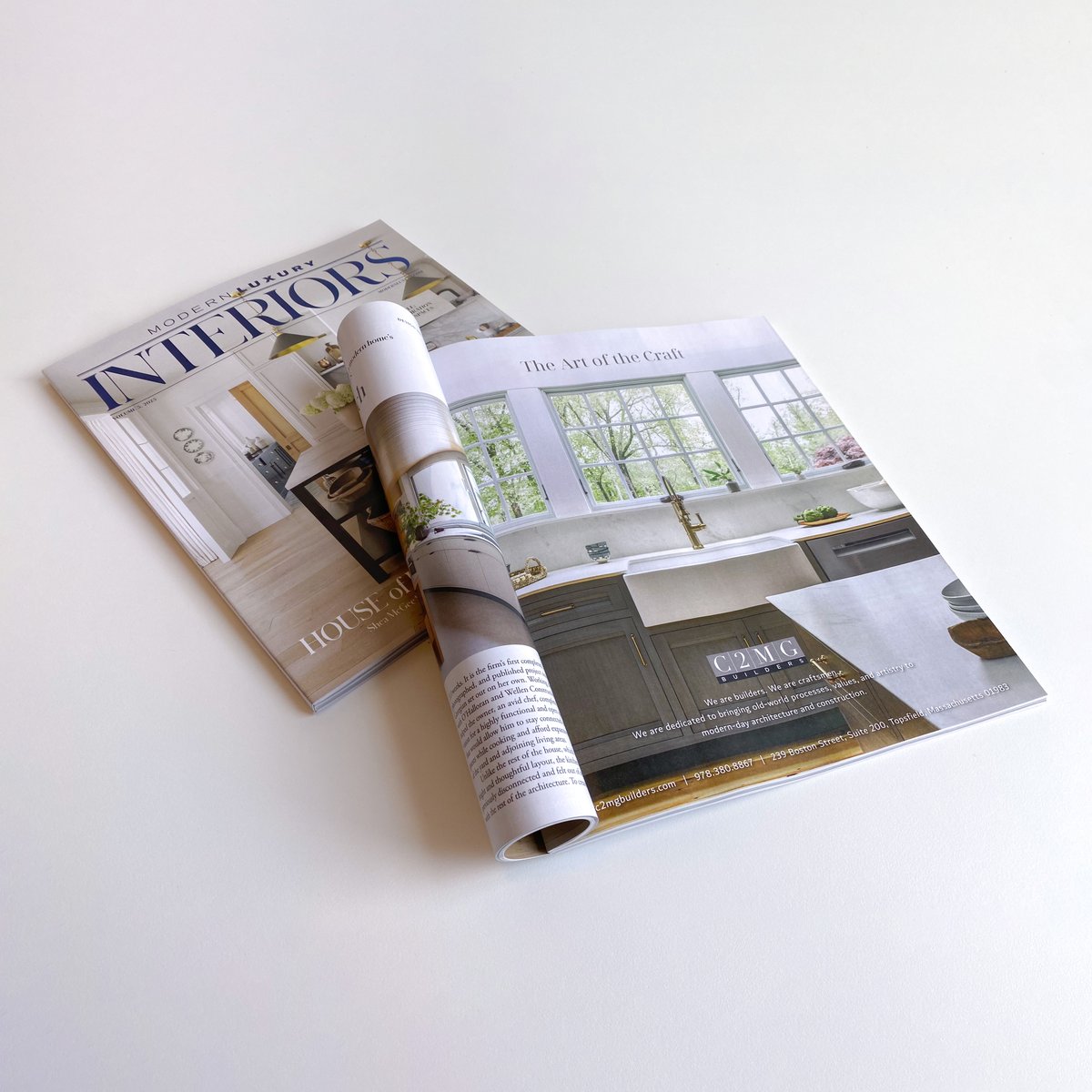 We recently produced this #printad for our client #C2MGBuilders running in the current issue of Modern Luxury Interiors. C2MG brings old-world values to modern-day architecture &amp; construction.

Interiors PKsurroundings Fine Kitchens &amp; Interiors
Photo Rob Karosis Photography