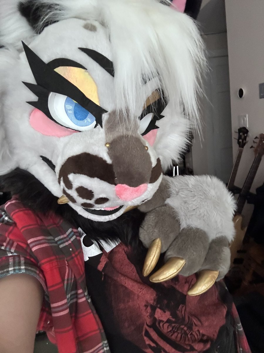 likelystorms's tweet image. howdy! it has been awhile :) 

#fursuit by @OpalMutt 🪡