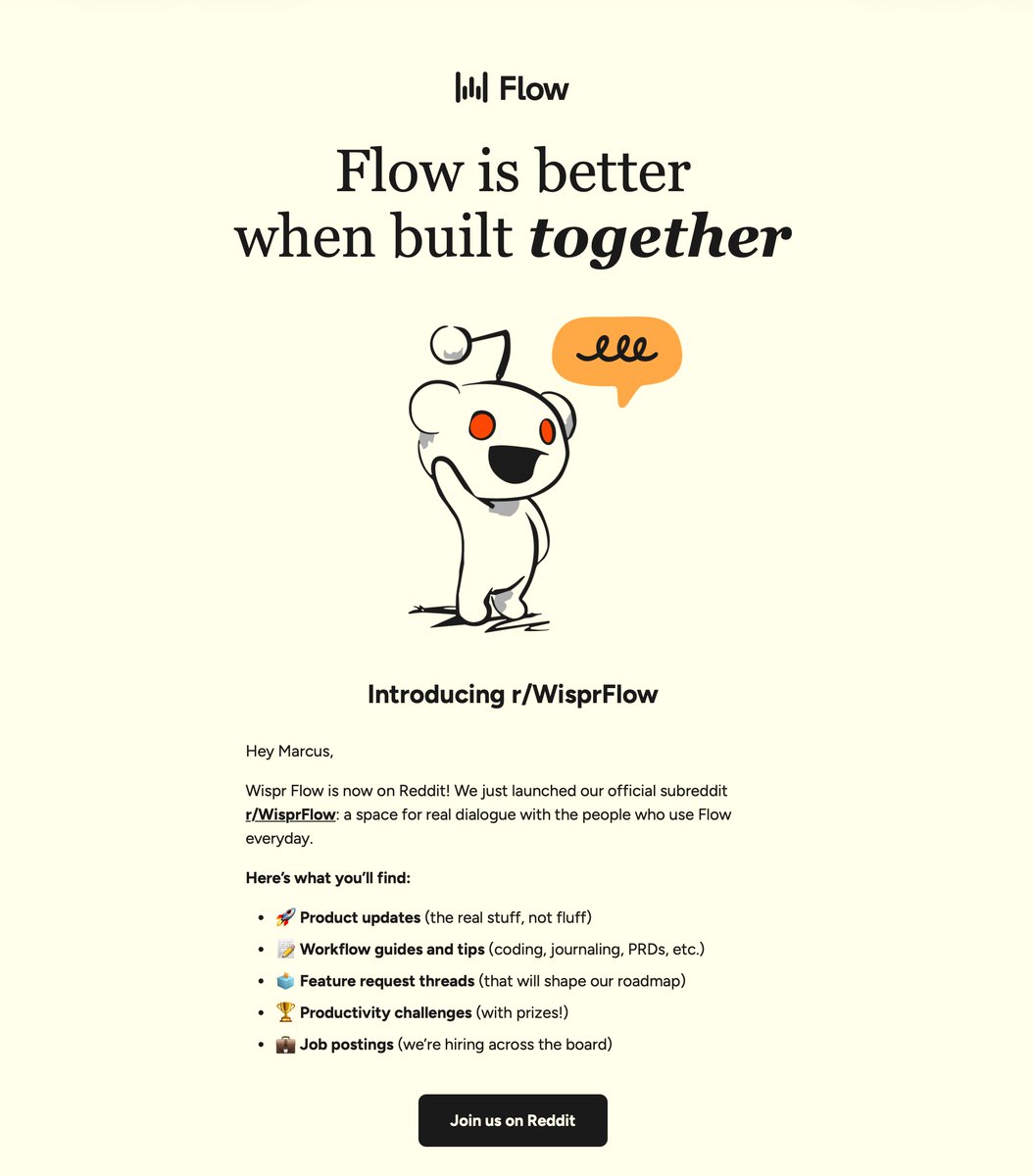 farrellmarcus's tweet image. Part of your AEO is making sure you&apos;re found within Reddit. @WisprFlow is making sure they&apos;re found 👏