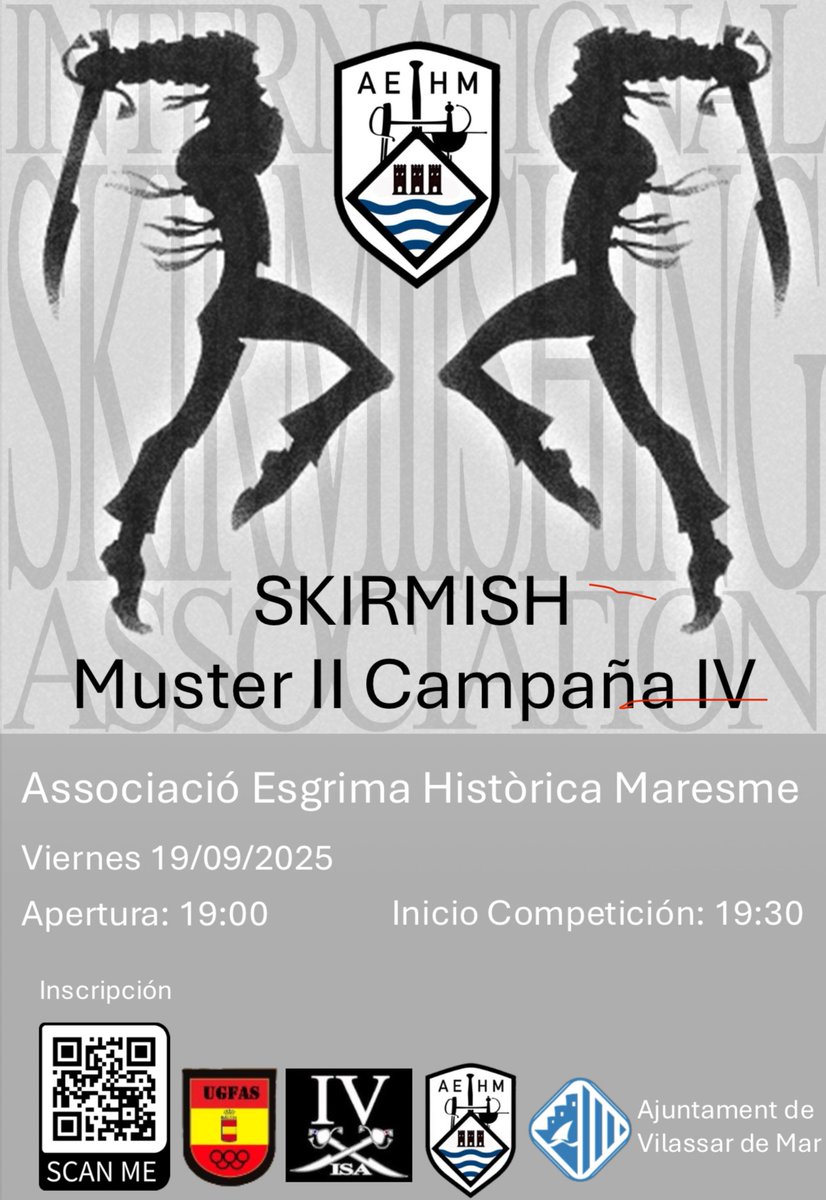 UGFAS_'s tweet image. ⚔ SKIRMISH – Muster II Campaña IV ⚔
📍 Vilassar de Mar (Barcelona)
🗓 Viernes 19 de septiembre de 2025
🕖 Apertura: 19:00 h | Inicio competición: 19:30 h