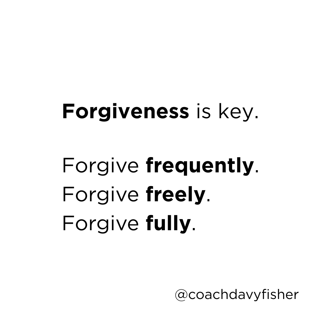 📌 Forgiveness is key.

The Father calls us to forgive others, for He has forgiven us.

Following Jesus equates to living a life of limitless, unconditional, and continuous forgiveness.

Don't let unforgiveness develop a stronghold in your life.

Read Matt 18:23-33
