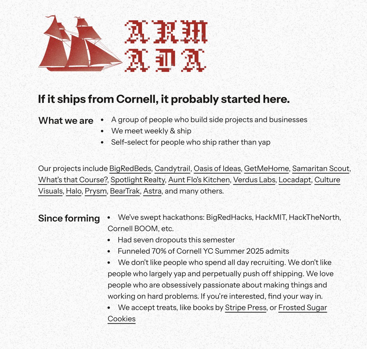 Updated website copy to match the velocity of our group.