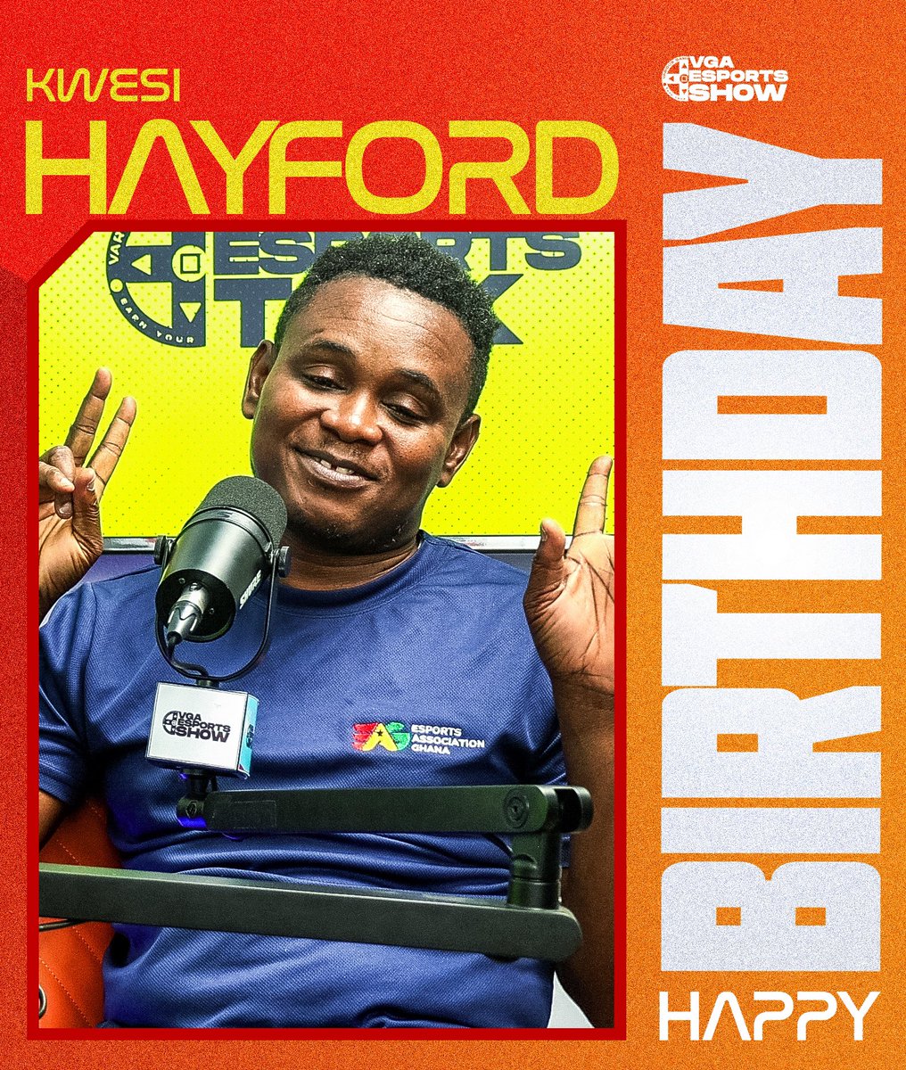 🎉🎂 Happy Birthday to the President of Ghana Esports Association, Boss Kwesi Hayford! 🎮🇬🇭 @KwesHayford_ 

Your dedication, vision, and leadership continue to shape the future of esports in Ghana and Africa at large. May this year bring you greater achievements, good health, and