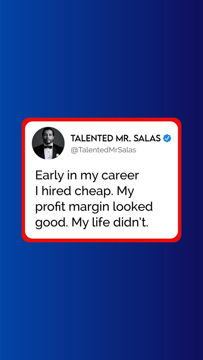 When I first started Entrepreneurship I hired entry level talent.

Both on and offshore

I paid fair but average wages.

This was great for my profit margin but I had to work twice as hard to keep things running.

I was "the guy"

The guy to solve problems

If anything went