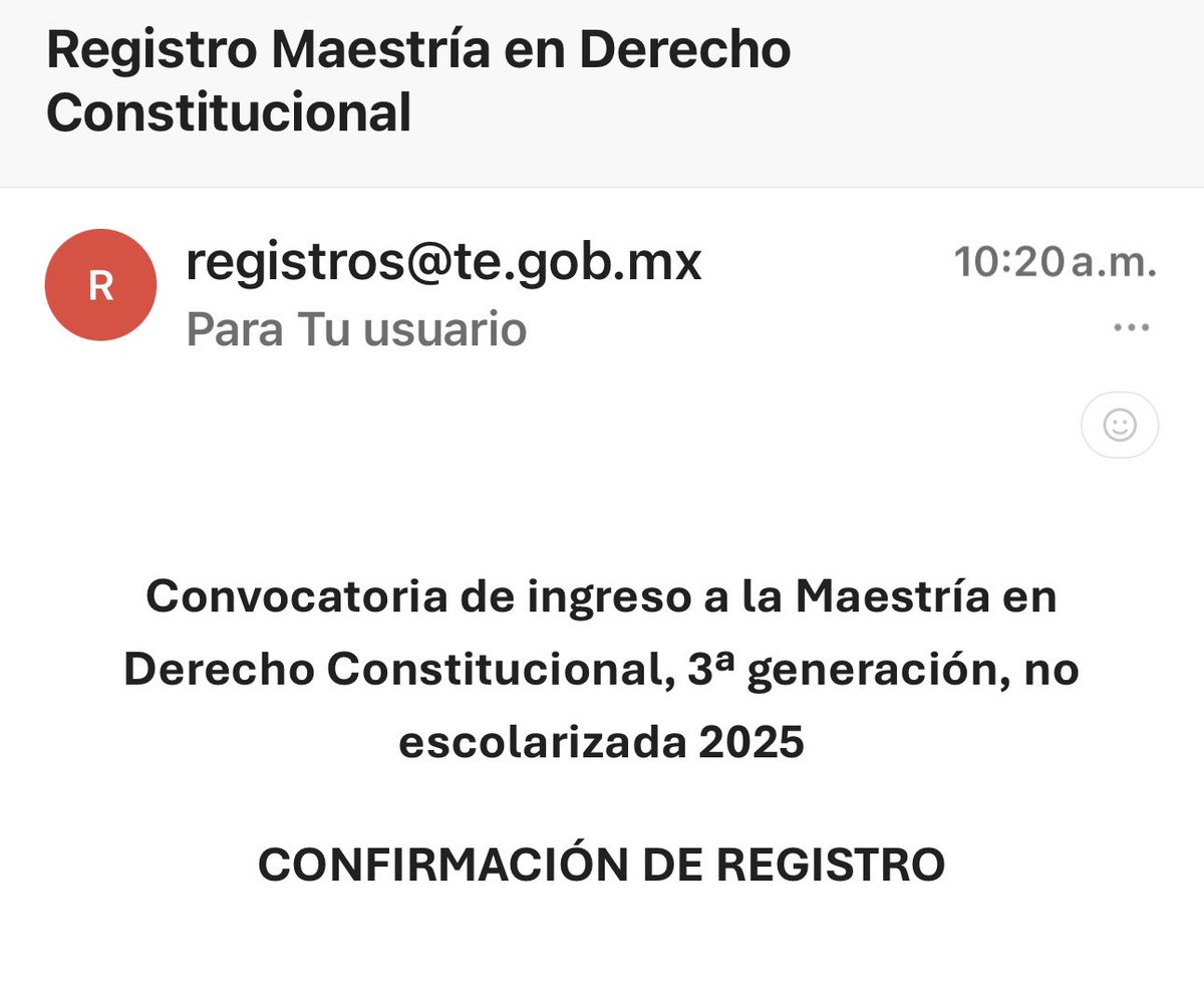 Alcanzamos registro para la #maestría en #DerechoConstitucional de la <a href="/TEPJF_EJE/">Escuela Judicial Electoral</a>. 🫰🏻📚