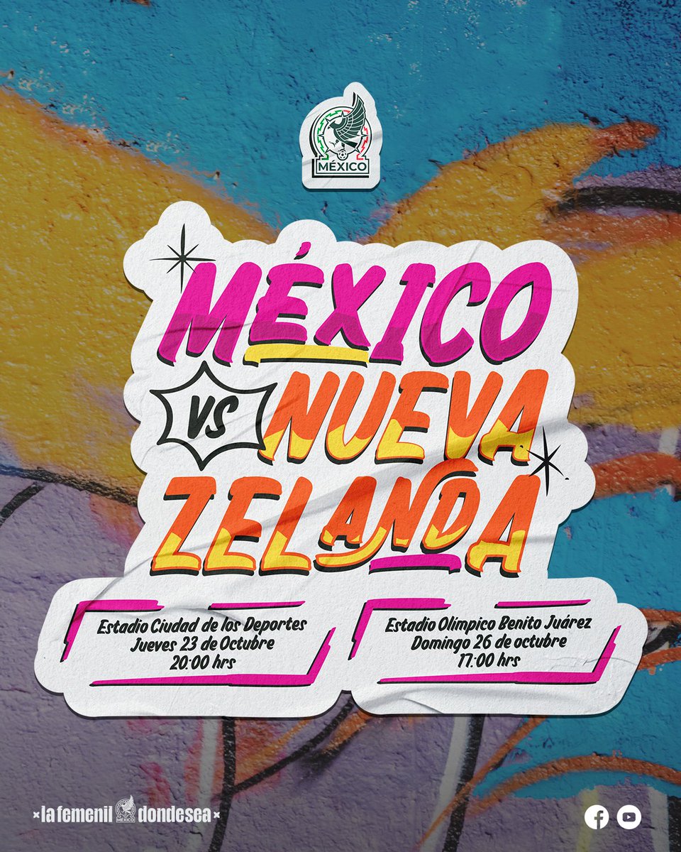Del centro al norte  📍✈️
#LaFemenil vuelve a la Ciudad de México y a Juárez para vivirlo con toda la pasión por 🇲🇽.💚⚽️

¡Atentas para conseguir sus boletos!🎟️

#UnEquipoUnSueño ✨