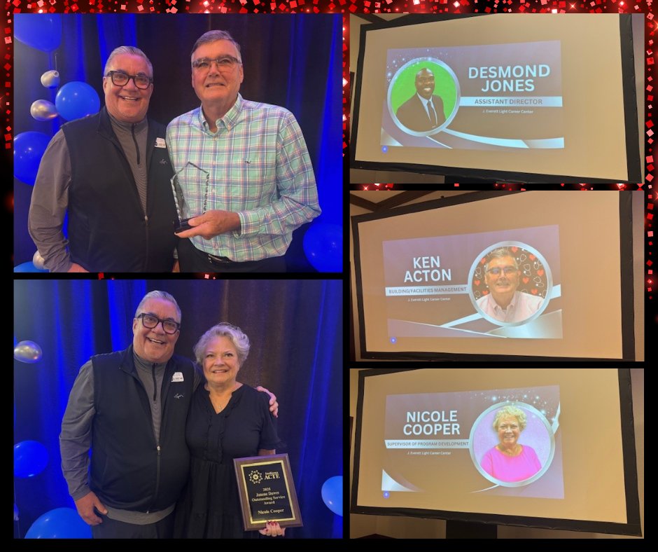 We celebrate Assistant Director Desmond Jones, Supervisor Nicole Cooper, and Building Facilities and Maintenance instructor Ken Acton on their recognition by Indiana ACTE for outstanding leadership and community service.. #WeGrowPanthers #CTERocks #WhyWT