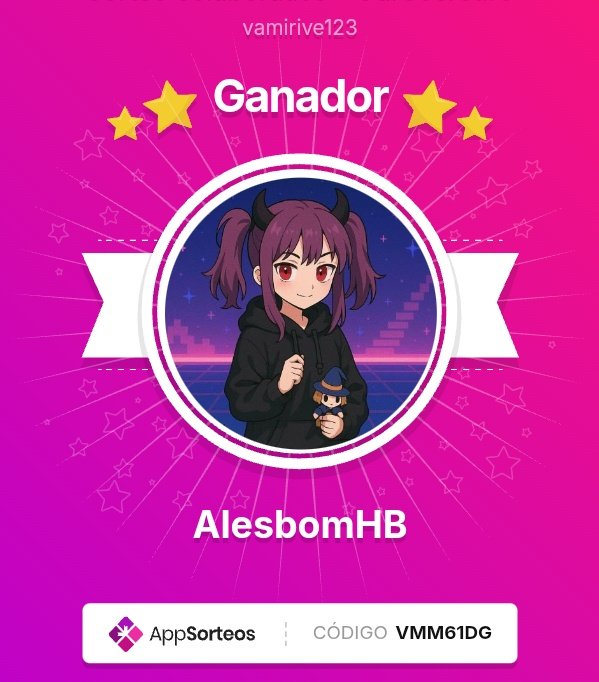 🎉 Felicidades <a href="/AlesbomHB/">Alesbom</a> por ser la ganadora de este sorteo🎉

Por favor, contacta al DM a <a href="/OurSecretHB/">OurSecretHB</a> para la entrega de tu premio. Tienes 24hr para ello 👀✨