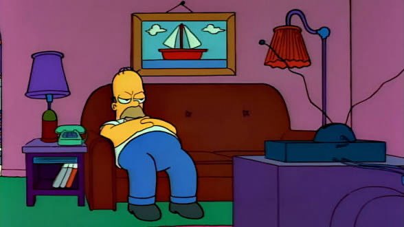 I can barely get my kids to watch Homer on tv with me.