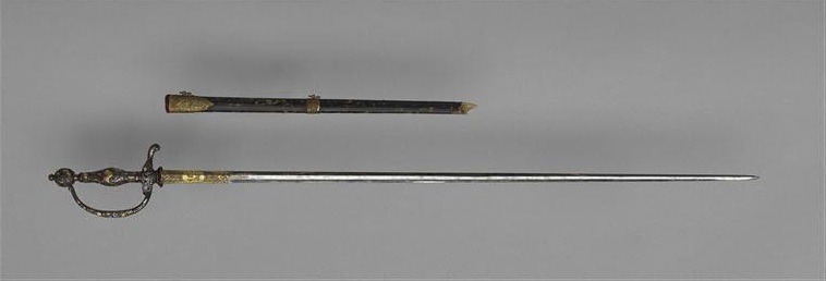 An elegantly gilt #Smallsword,

OaL: 30.3 in/77 cm

#Germany, 18th century, housed at the <a href="/MuseeLouvre/">Musée du Louvre</a>

#weapons #sword #hre #holyromanempire #earlymodern #museelouvre #art #history