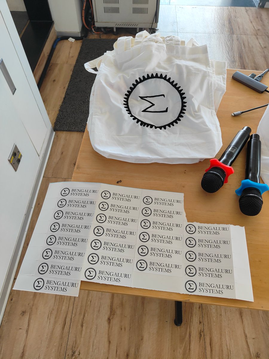 BengaluruSys's tweet image. We tried to do something a little different for swag in this edition of the meetup. While we usually have stickers, this time we also had these wonderful tote bags with our logo on them, created by the amazingly skilled artisans at @Aarti_for_Girls.