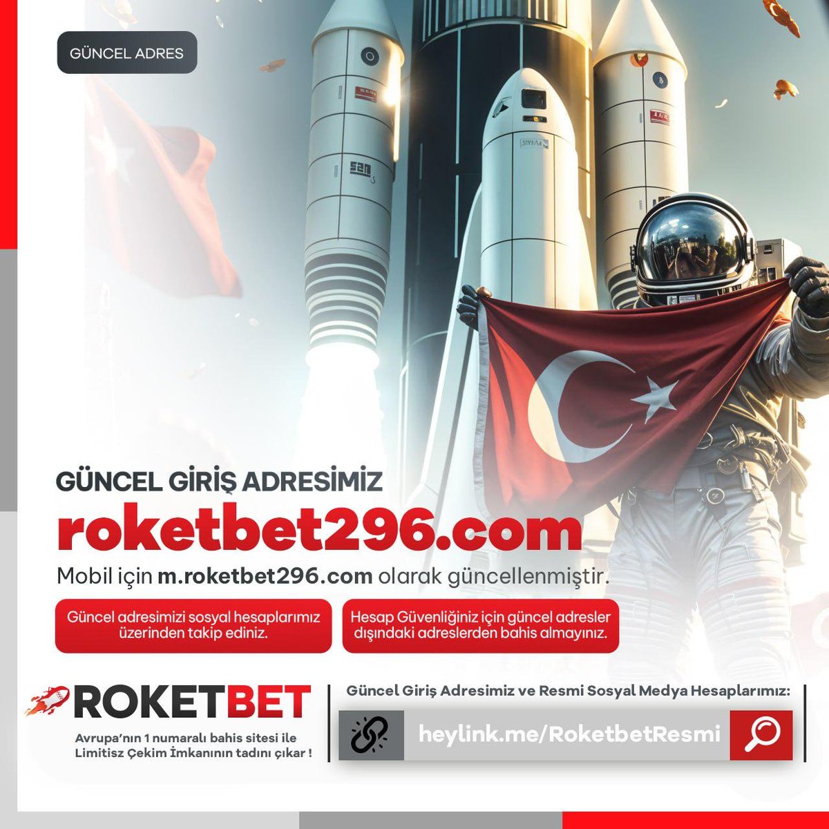 ✅ GİRİŞ ADRESİMİZ GÜNCELLENMİŞTİR.

✅ YENİ SAĞLAYICILARIMIZ İLE YENİ ADRESİMİZDE!

👉Güncel Giriş Adresi - kslnk.com/roketresmi

💰 KAZANÇLARINIZI HER ZAMAN Roketbet

💞 İKİYE KATLAMAYA DEVAM EDİN!
#roketbet #denemebonusu