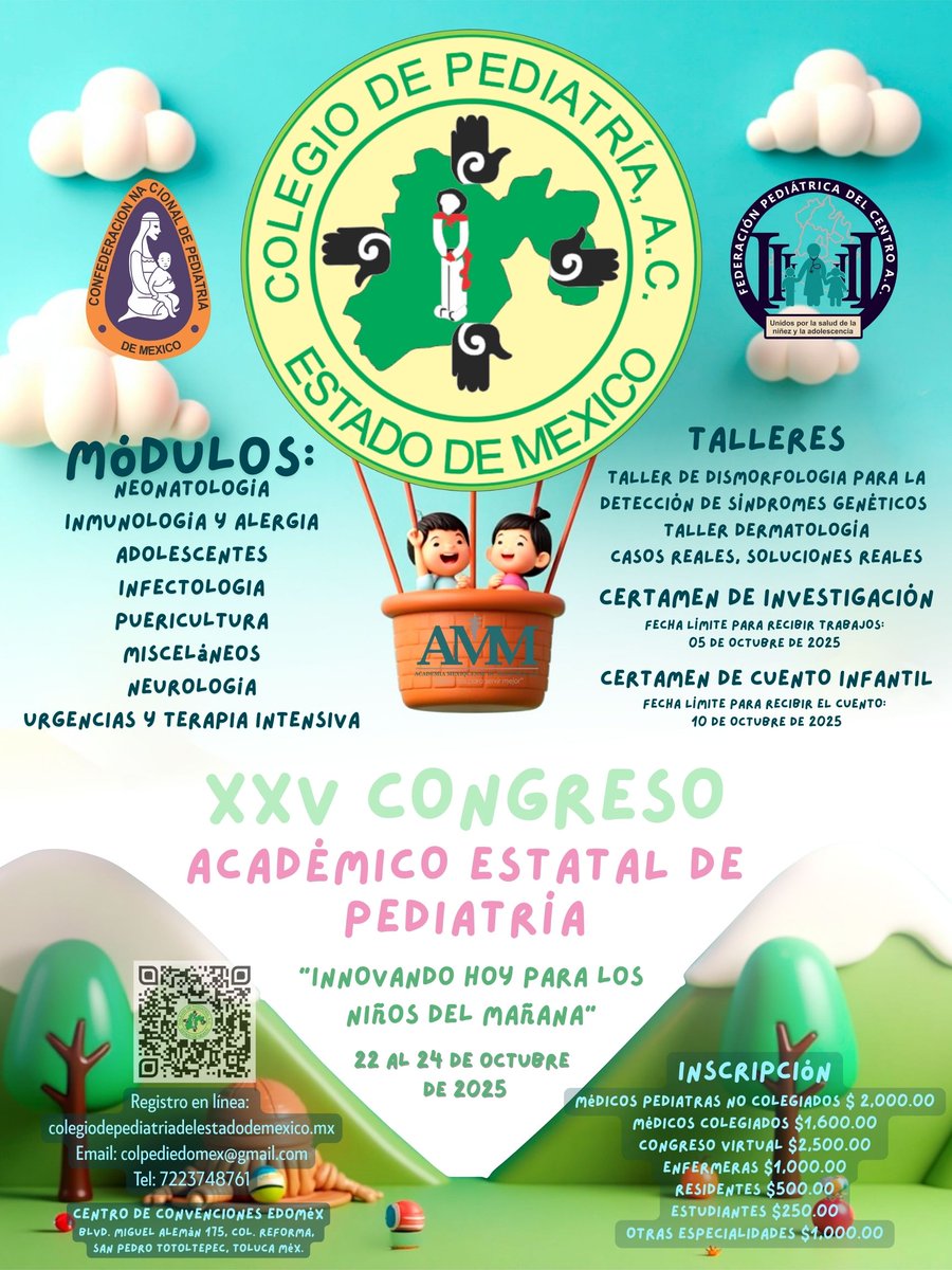 ColPedEdoMex's tweet photo. Hemos organizado un programa académico integral y un certamen de investigación, con ponentes de alta calidad y con gran experiencia, dando seguimiento al compromiso con la Educación Médica Continua. https://t.co/7DmpSGNVGu