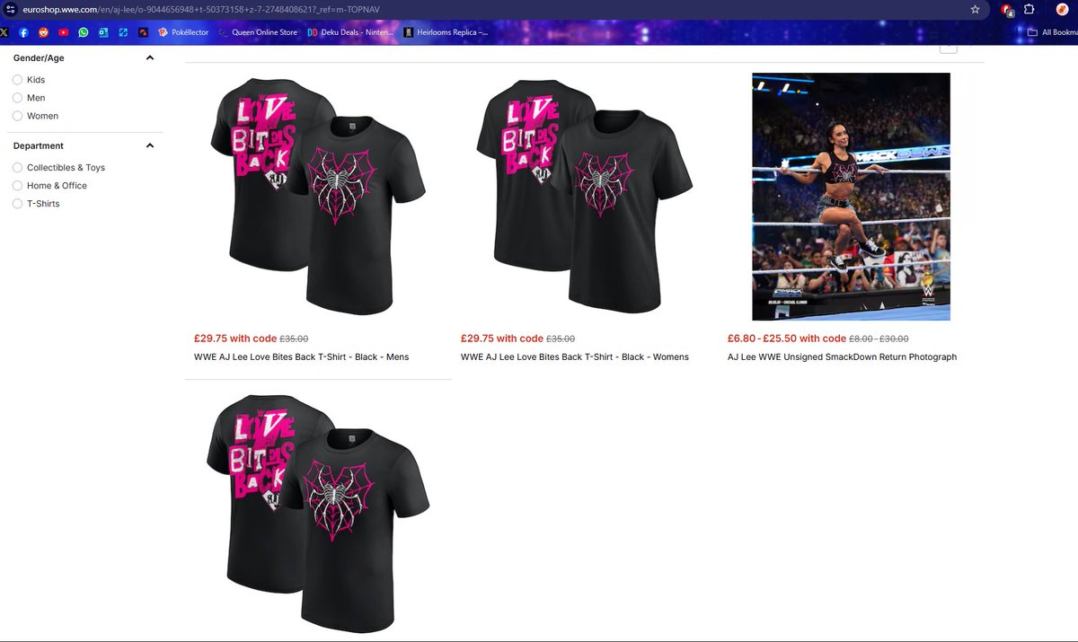 SonicXCI's tweet photo. @TheAJMendez It is so lame that @WWEUK Euroshop has such a small collection of your items https://t.co/BTEFX5djTp