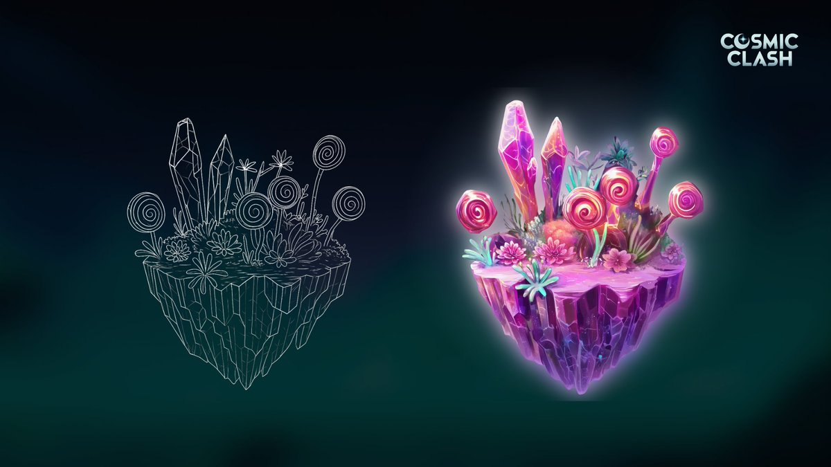 A mystical planet covered in bioluminescent flora, Echo Bloom pulses with a soft, rhythmic glow, as if breathing with the universe itself. Its vast meadows of radiant petals release harmonic frequencies, creating an ever-changing symphony that echoes through the Abyssal Galaxy.