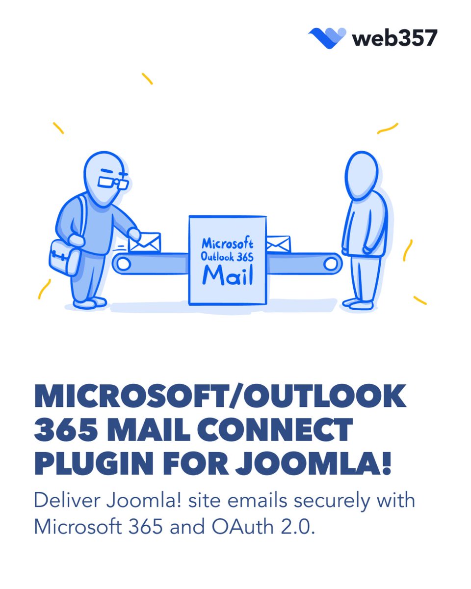 web357's tweet image. 🎉  New release! Microsoft/Outlook 365 Mail Connect for Joomla! is now officially listed on the JED

👇
extensions.joomla.org/extension/cont…

Deliver Joomla! emails securely with Microsoft 365 + OAuth 2.0 - no SMTP required.

#Joomla #Microsoft #Outlook365 #Web357