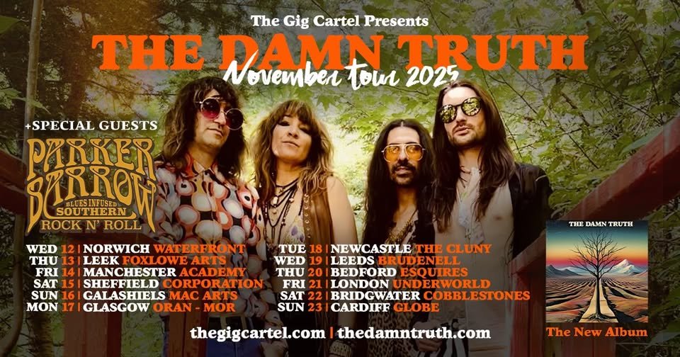 The Damn Truth
“One of the best shows I’ve seen this year.” – Music News
We wanted them at our festival 2 weeks ago but the stars sadly wouldn't align. Instead we booked them to play the Corporation, Sheffield on November 15th
Tickets here £23.50 - rockinthebowl.co.uk/tickets-and-me…