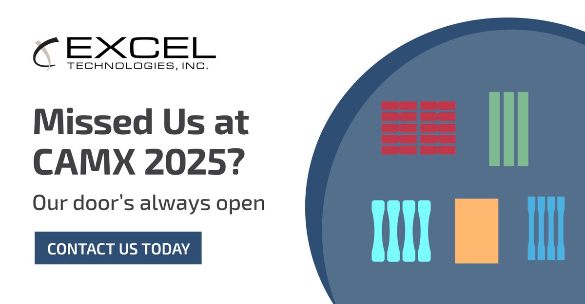 ExcelTechInc's tweet image. #CAMX2025 was a fantastic event—thank you to everyone who stopped by our booth! We enjoyed connecting and talking materials preparation. Couldn’t make it? We’re always available to chat—connect with our team at: shorturl.at/5whna #Extec #Excel #MaterialsPreparation