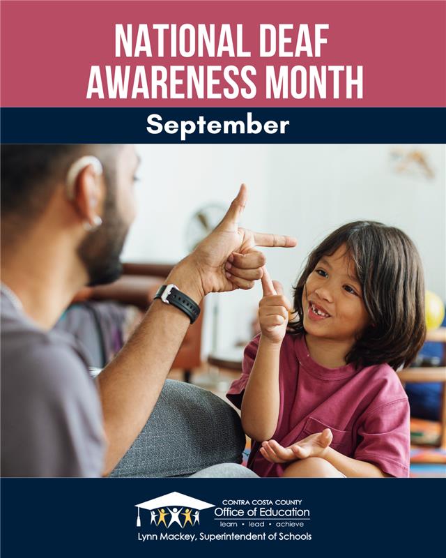 CoCoSchools's tweet image. September is National Deaf Awareness Month! 🧏‍♀️🧏‍♂️ Celebrate our Deaf and Hard of Hearing community in Contra Costa County! 💙 Learn more about services available for Deaf and Hard of Hearing students: cccoe.k12.ca.us/Departments--S…… #DeafAwarenessMonth #CCCOE #InclusiveEducation