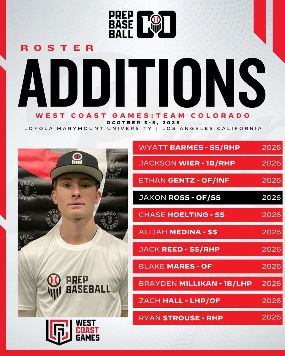 𝚰𝐍𝐕𝚰𝐓𝐄𝐒 𝐀𝐂𝐂𝐄𝐏𝐓𝐄𝐃 ✅

Stay tuned as we release the full 𝑻𝒆𝒂𝒎 𝑪𝒐𝒍𝒐𝒓𝒂𝒅𝒐 🏔️ roster and schedule for this fall's West Coast Games in California! 🌴

Event Info 🔗 : loom.ly/sDDGZuU | #ColoradoBaseball