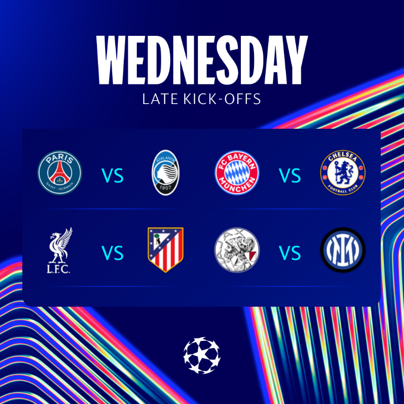 ChampionsLeague's tweet photo. Liverpool host Atleti, Chelsea at Bayern, Paris start title defence and Ajax welcome Inter 🍿 

#UCL