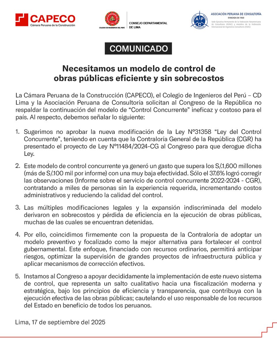 Cámara Peruana de la Construcción tweet media