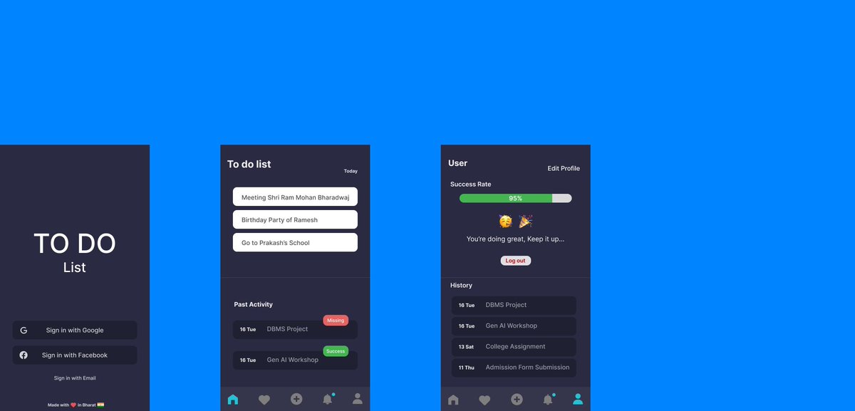 apantweets's tweet photo. 1st day
learning UI / UX… 
Here's a To do list app UI I've designed recently 😊
#UIUX #figma https://t.co/hg6EPLd590