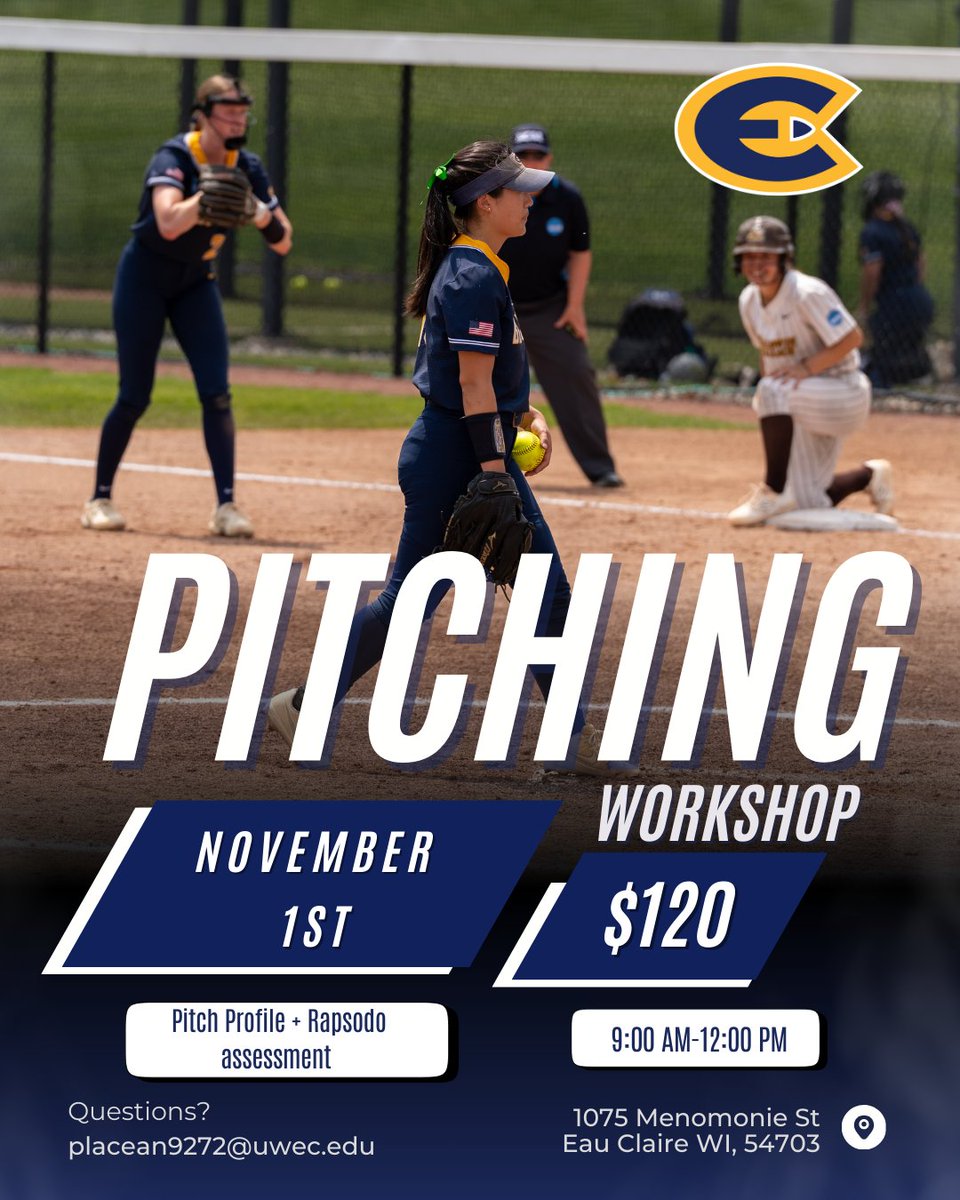 Pitching Workshop #2

We’re hosting an exclusive Pitching Workshop on November 1st from 9:00 AM – 12:00 PM in the Sonnentag Fieldhouse! 

✅ Only 8 spots available 
✅ Includes a full Rapsodo Assessment to help you understand your pitches and elevate your game.