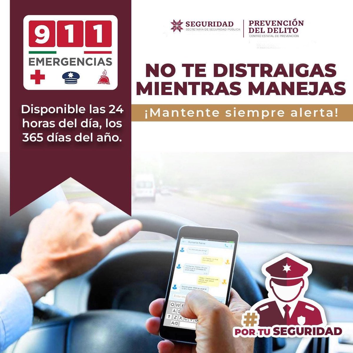 SSP_Hidalgo's tweet image. ¡No te arriesgues!

🚫📲Evita el uso del celular cuando conduzcas y llega seguro a tu destino.

☎️ 911 Emergencias
