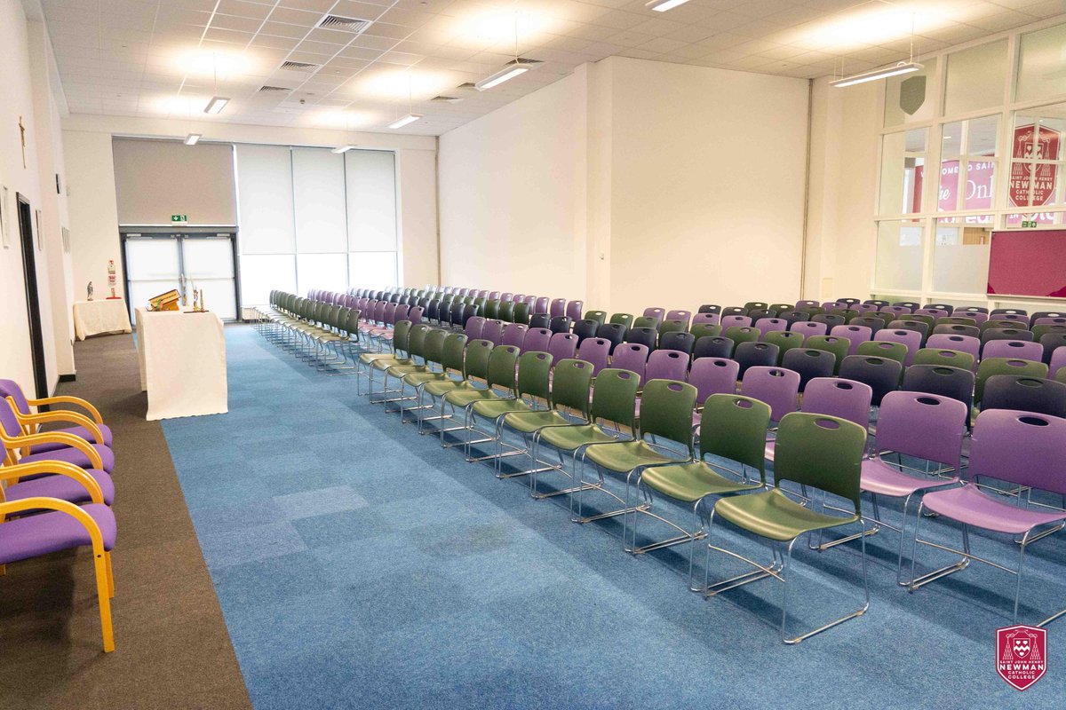 We are delighted to announce that we have a new Chapel. The larger Chapel enhances our Prayer and Liturgy offer, including being able to celebrate more Class Masses, year group events and also open our Chapel to the wider community for prayer mornings.

newmanrc.oldham.sch.uk/post/new-chapel