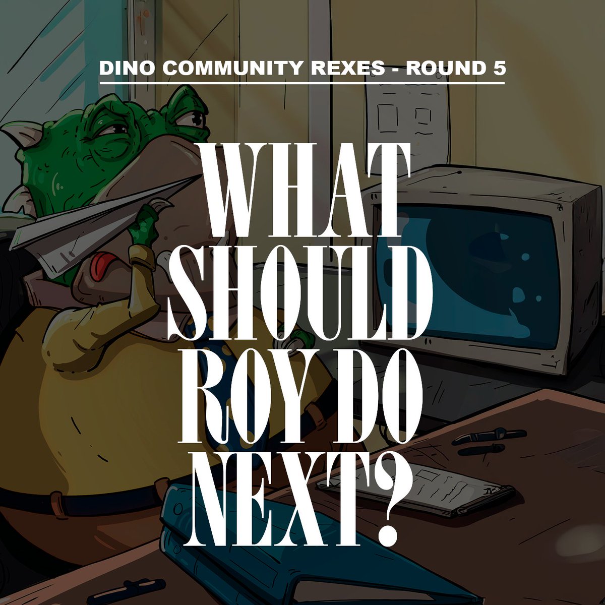 dino_hbar's tweet photo. roy’s been enjoying the amazing content from community rexes so far and it got me thinking

why not ask the community what they think he should do next for $dino?

round 5 is live! inspire roy with your ideas, let’s build together 🦖

- to participate: quote this tweet and submit it to roybot
- submissions open until friday 6pm utc

🥇 150k $dino
🥈 50k $dino