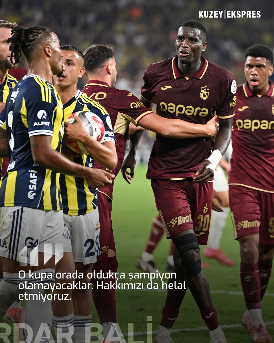 Kuzeyekspres61's tweet photo. "ŞAMPİYON OLAMAYACAKLAR."

ÖZEL | Serdar Bali: "O kupa orada oldukça şampiyon olamayacaklar. Hakkımızı da helal etmiyoruz." https://t.co/cr0ecnprmo