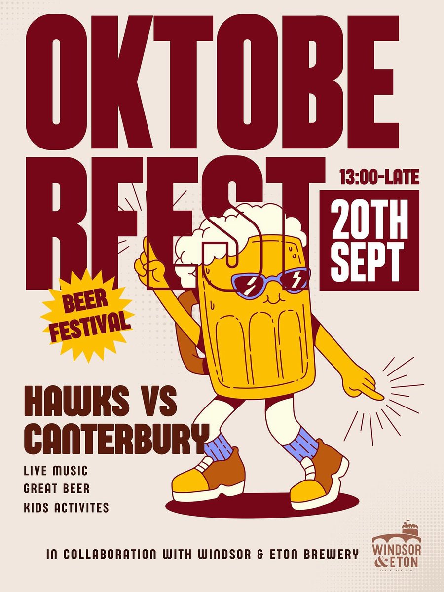 Don’t forget the Oktoberfest this Saturday in collaboration with <a href="/windsoretonbrew/">Windsor & Eton Brewery</a> match sponsored by the one &amp; only Gary of <a href="/gdevansinterior/">G D Evans Interiors</a> and a special thanks to his friend &amp; new member Mark Anderton <a href="/nudge1970/">mark anderton</a> for his contribution. Match ball by Laurence of <a href="/LaurenceMenwear/">Laurence Menswear</a>