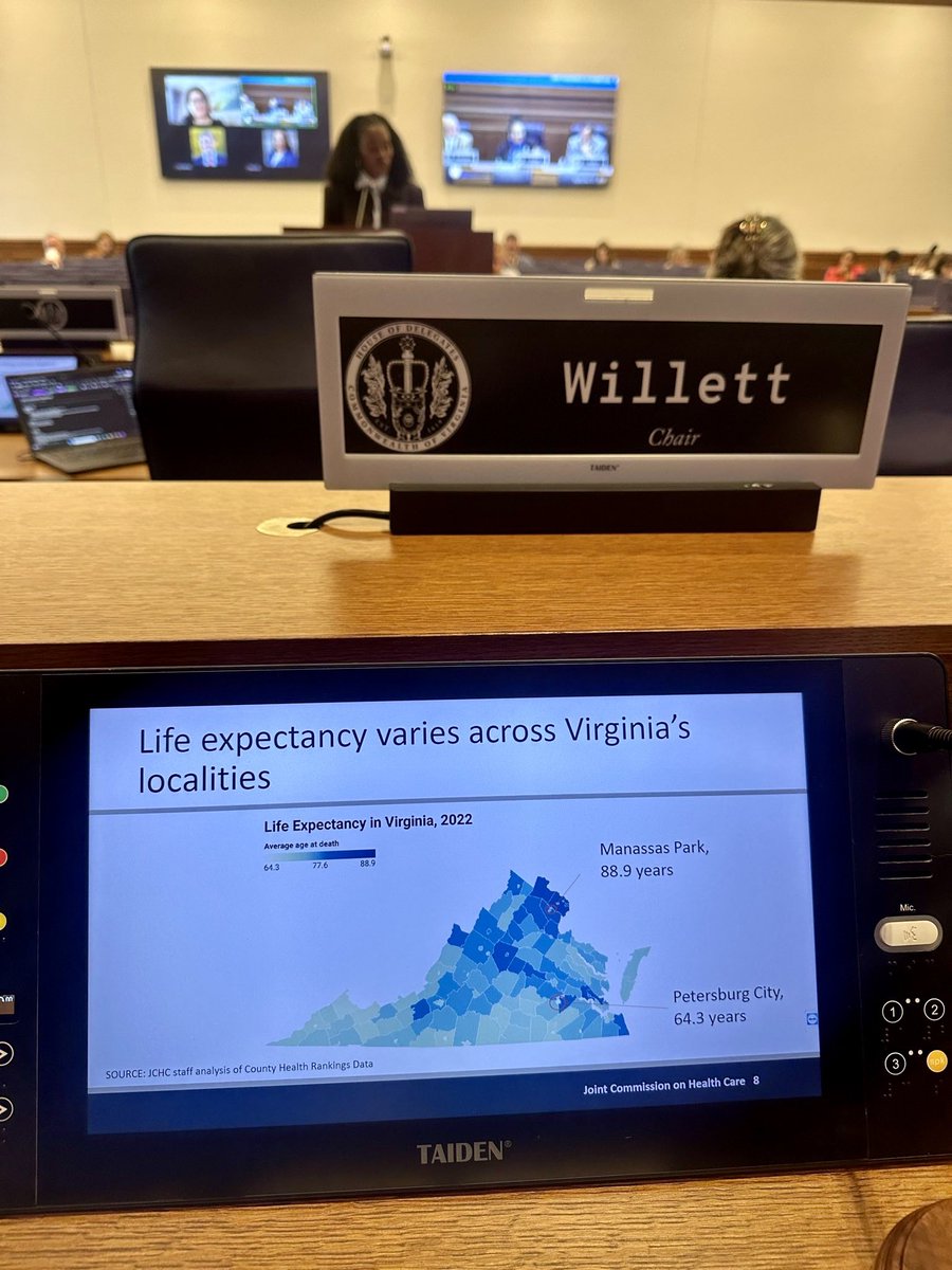 At today's Joint Commission on Health Care meeting we learned that Virginians' life expectancy has declined by two years. 

That is a completely unacceptable health trend, and Trump cuts to health insurance coverage are going to jeopardize more lives.