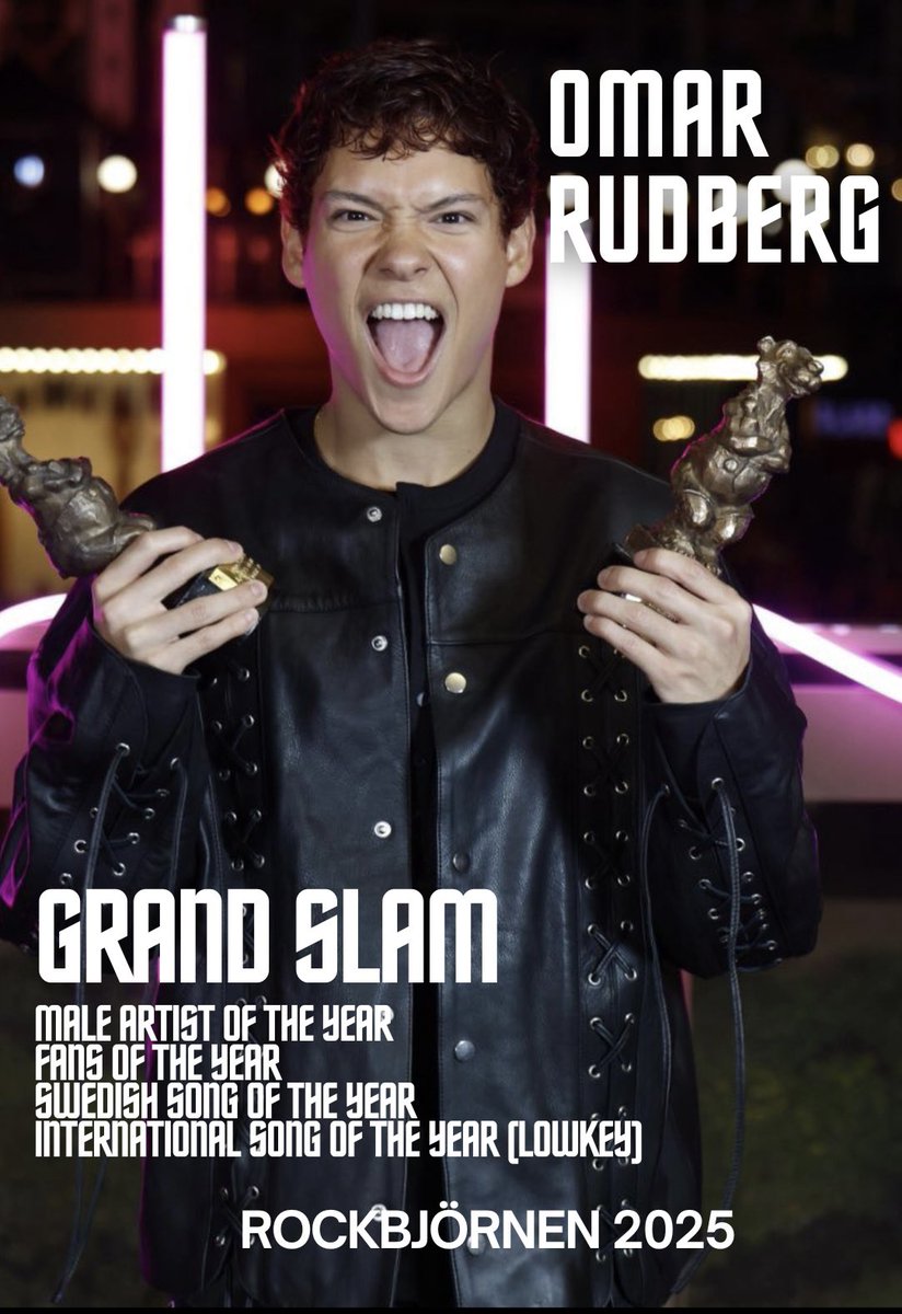 OMRchartdata's tweet image. congrats to omar and us for achieving a rockbjörnen 2025 grand slam!!!!! 4 OUT OF 4 🐻 !!!!!!!!