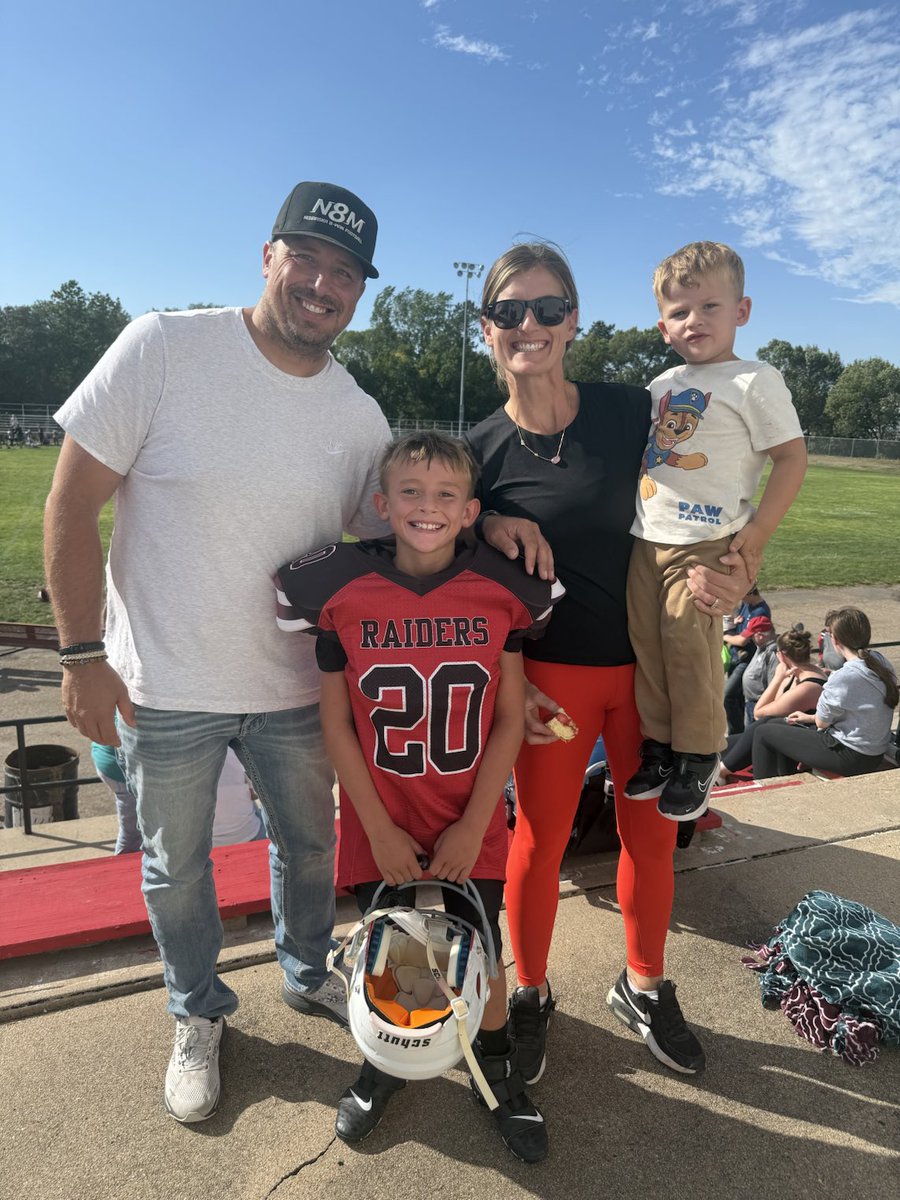 RaiderCoachB's tweet image. Cruz’s first football game this past weekend, first of so many!  Great dad moment!
