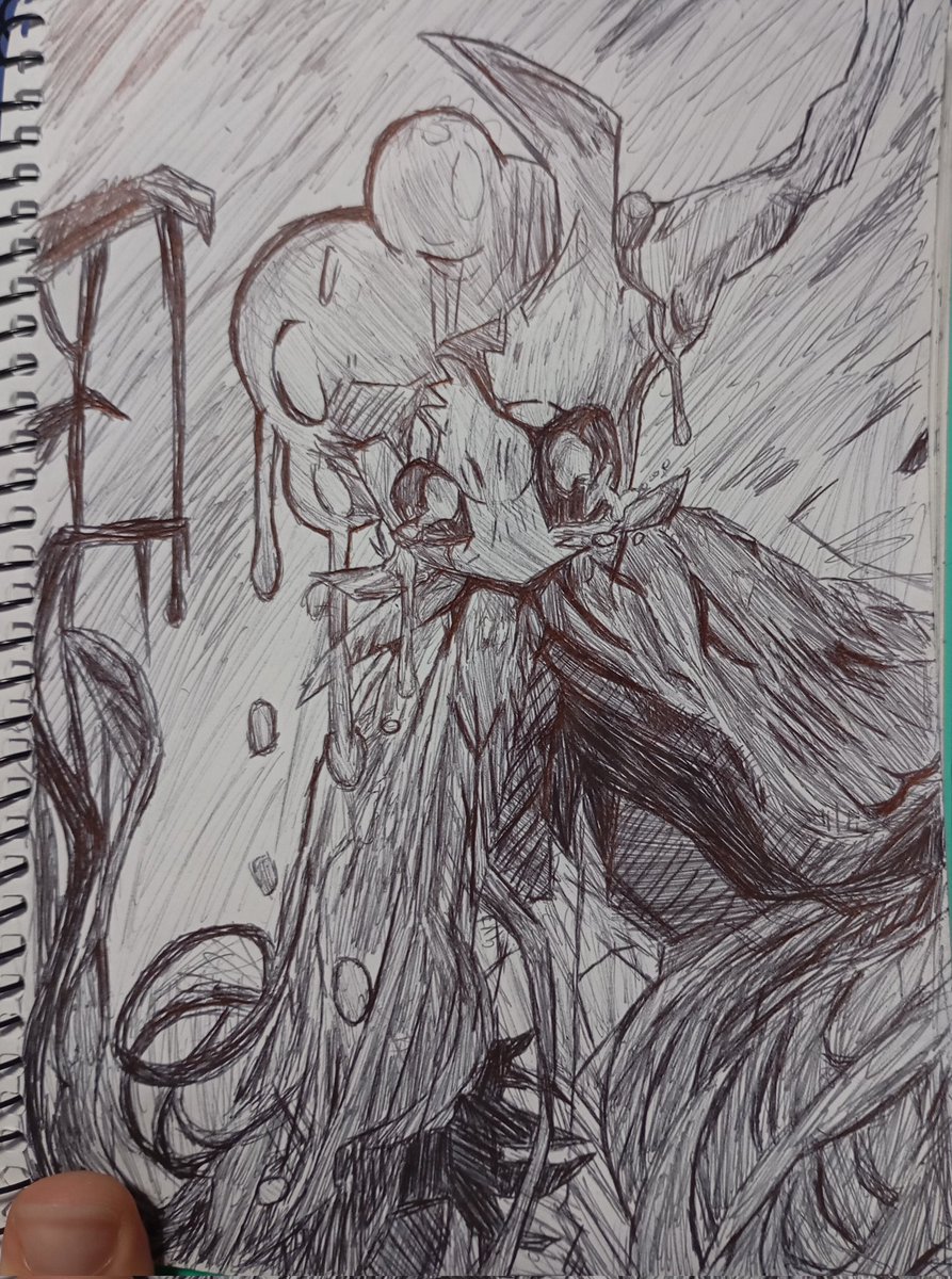 Broken vessel/Lost Kin (my fav hk boss) traditional art I drew 🫶✨