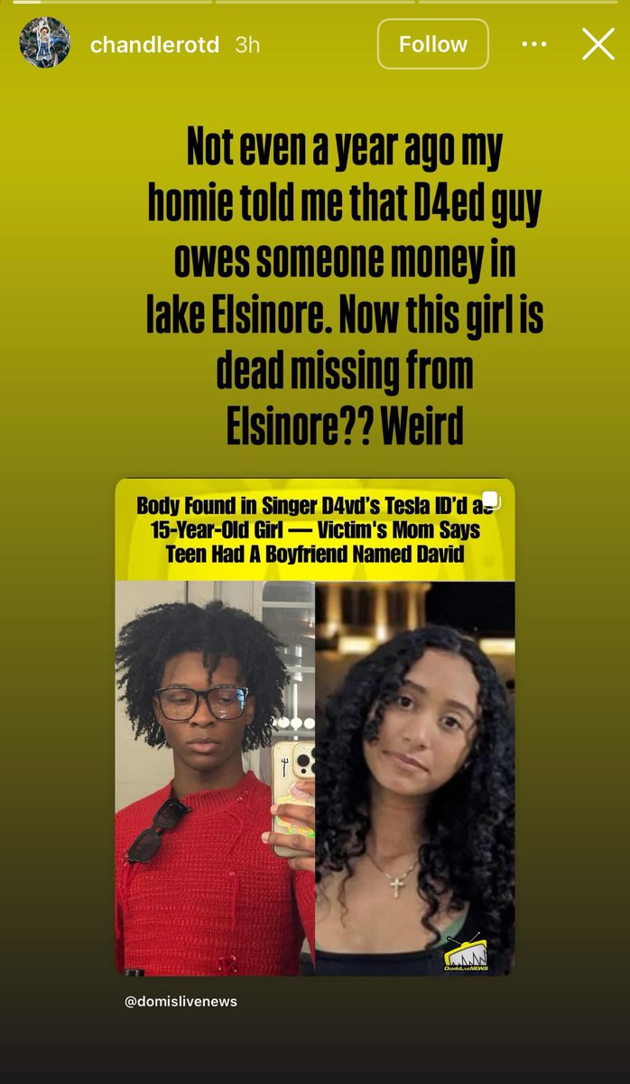 formanzanita's tweet image. post from the same account who posted the picture of d4vd paying off victims friends