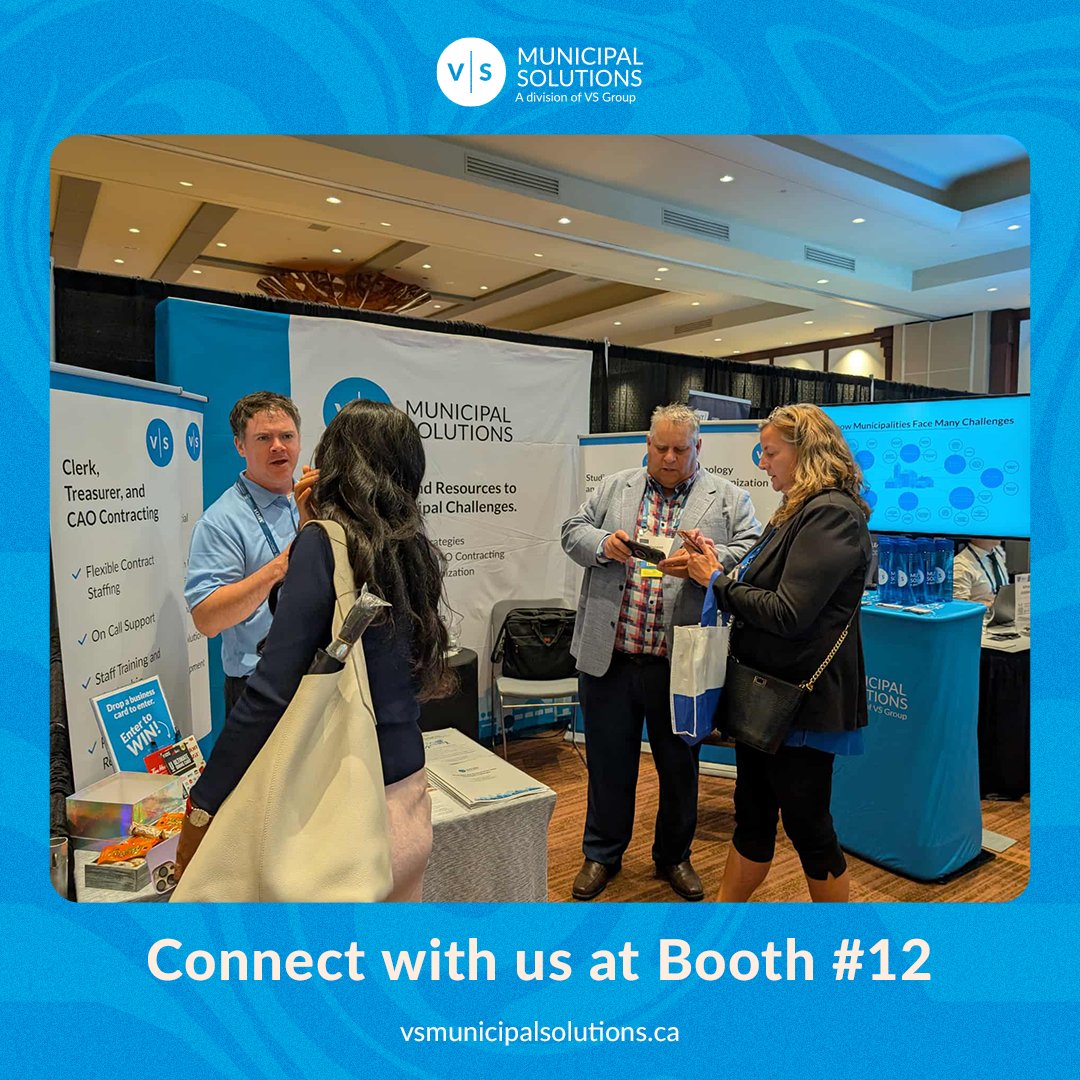 VSMunicipal's tweet photo. Get expert insights at #MFOA2025! Chat directly with our President, Vince Shank, and IT Architect, Ben Long, about future-proofing your municipality. We're at Booth #12! #MFOA2025 #FutureProofing #GovTech #LocalGov https://t.co/3RUfNVJrgk