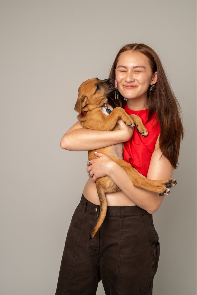 BuzzFeedCeleb's tweet photo. POV: you’re the puppy in Lola Tung’s arms… jealous yet? 👀🐾 Catch the full puppy interview with the TSITP cast out now: https://t.co/djkCeFbSvs #TheSummerlTurnedPretty #TSITP

📸: @rabbitvision https://t.co/MsbElzCPGI