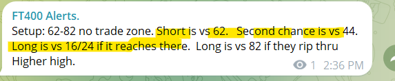 #ES_F This is how you play FOMC
Shorted 62 few times. Some folks shorted 80 area. 
Shorted 44 and then liquiated shorts near perfect 16 area to reverse long. Liquidated same around 44ish area.  Lots of handles. Plan given since Globex again refined in RTH.